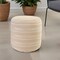 Edge Collections - 20" - Orange - Chic Striped Pouf Ottoman for Indoor and Outdoor Use - 1 Piece